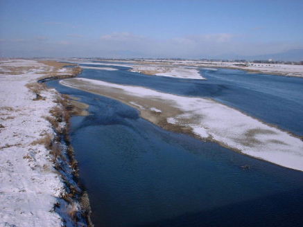 冬の利根川